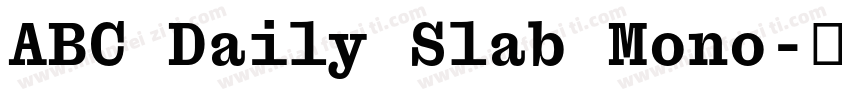 ABC Daily Slab Mono字体转换